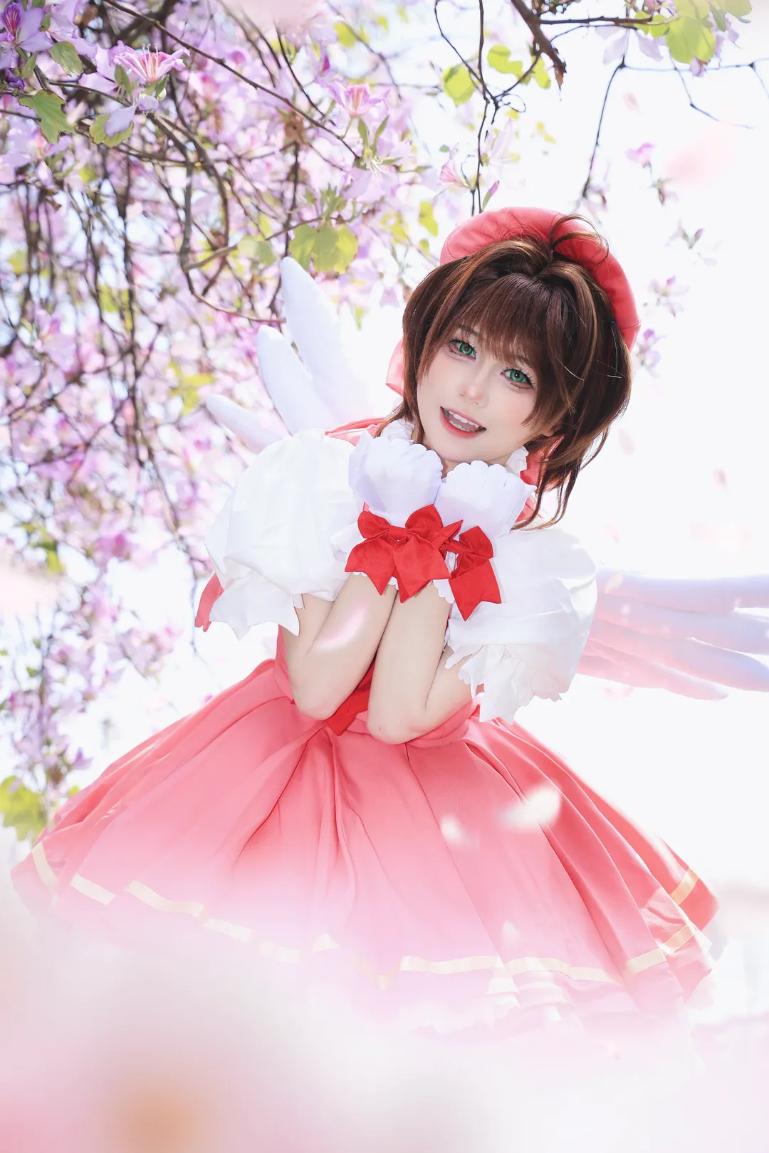 魔法少女, 木之本樱cos, 魔卡少女樱, 外景摄影, cosplay正片 - 第1张