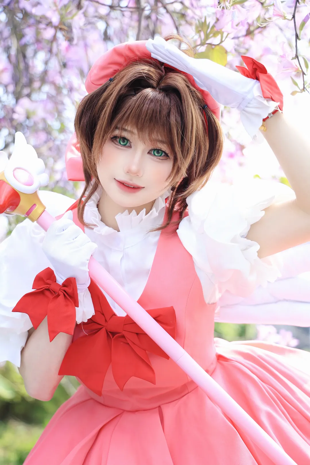 魔法少女, 木之本樱cos, 魔卡少女樱, 外景摄影, cosplay正片 - 第12张