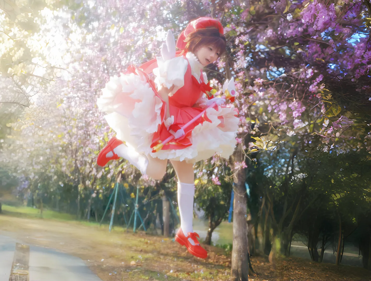 魔法少女, 木之本樱cos, 魔卡少女樱, 外景摄影, cosplay正片 - 第13张