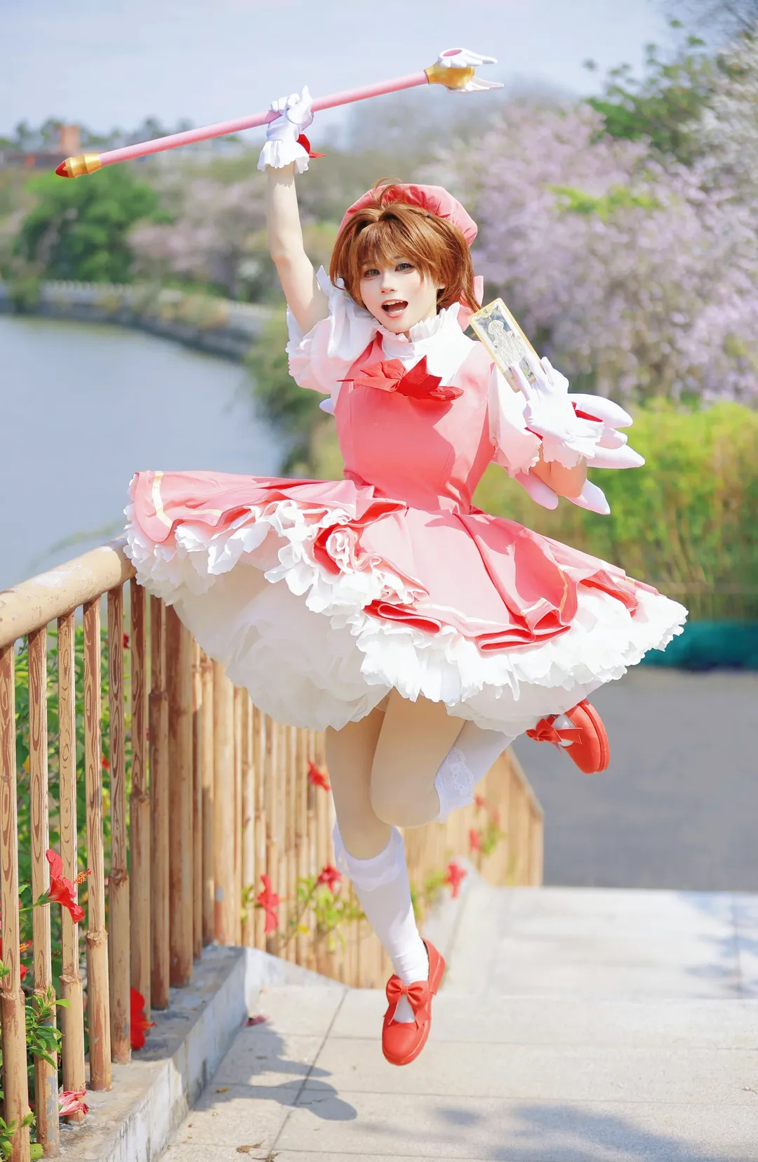 魔法少女, 木之本樱cos, 魔卡少女樱, 外景摄影, cosplay正片 - 第9张