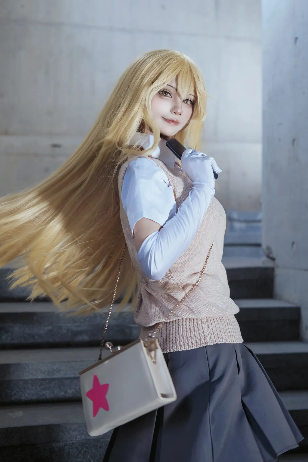 食蜂操祈cos, jk制服, cosplay摄影, 某科学的超电磁炮, 白色过膝袜 - 第1张