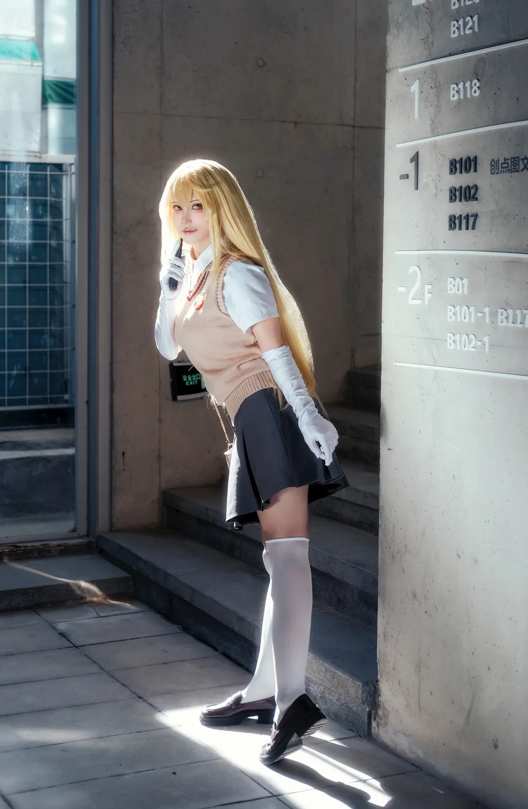 食蜂操祈cos, jk制服, cosplay摄影, 某科学的超电磁炮, 白色过膝袜 - 第13张
