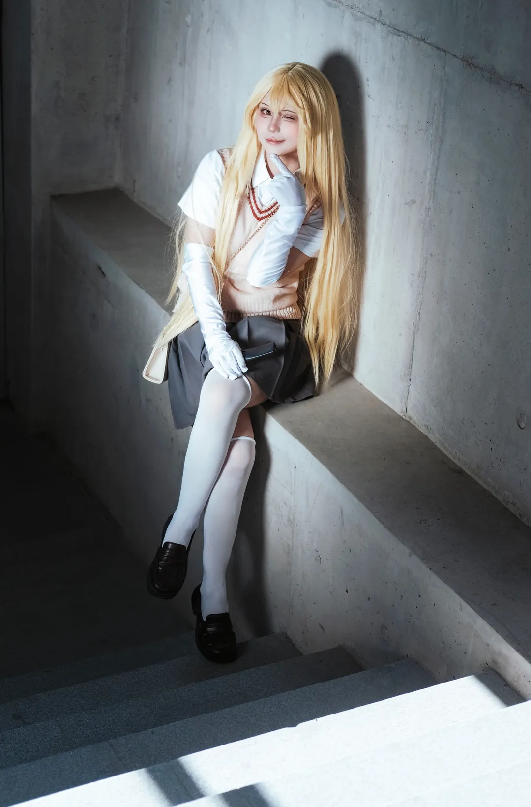 食蜂操祈cos, jk制服, cosplay摄影, 某科学的超电磁炮, 白色过膝袜 - 第15张