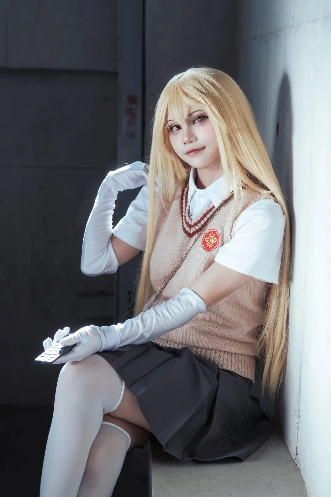 食蜂操祈cos, jk制服, cosplay摄影, 某科学的超电磁炮, 白色过膝袜 - 第16张