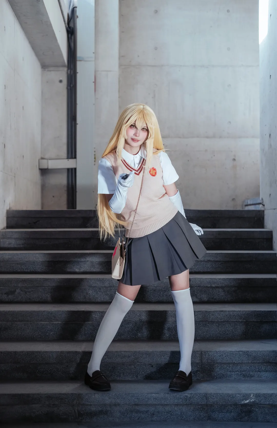食蜂操祈cos, jk制服, cosplay摄影, 某科学的超电磁炮, 白色过膝袜 - 第18张