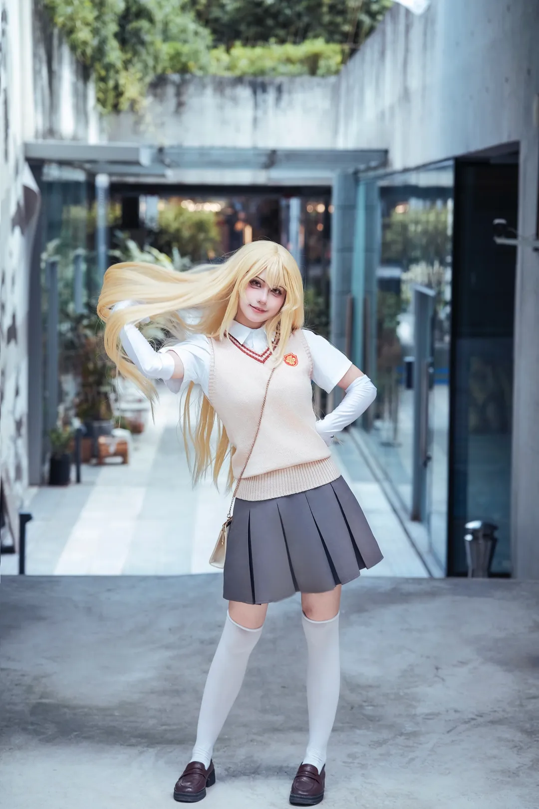 食蜂操祈cos, jk制服, cosplay摄影, 某科学的超电磁炮, 白色过膝袜 - 第4张