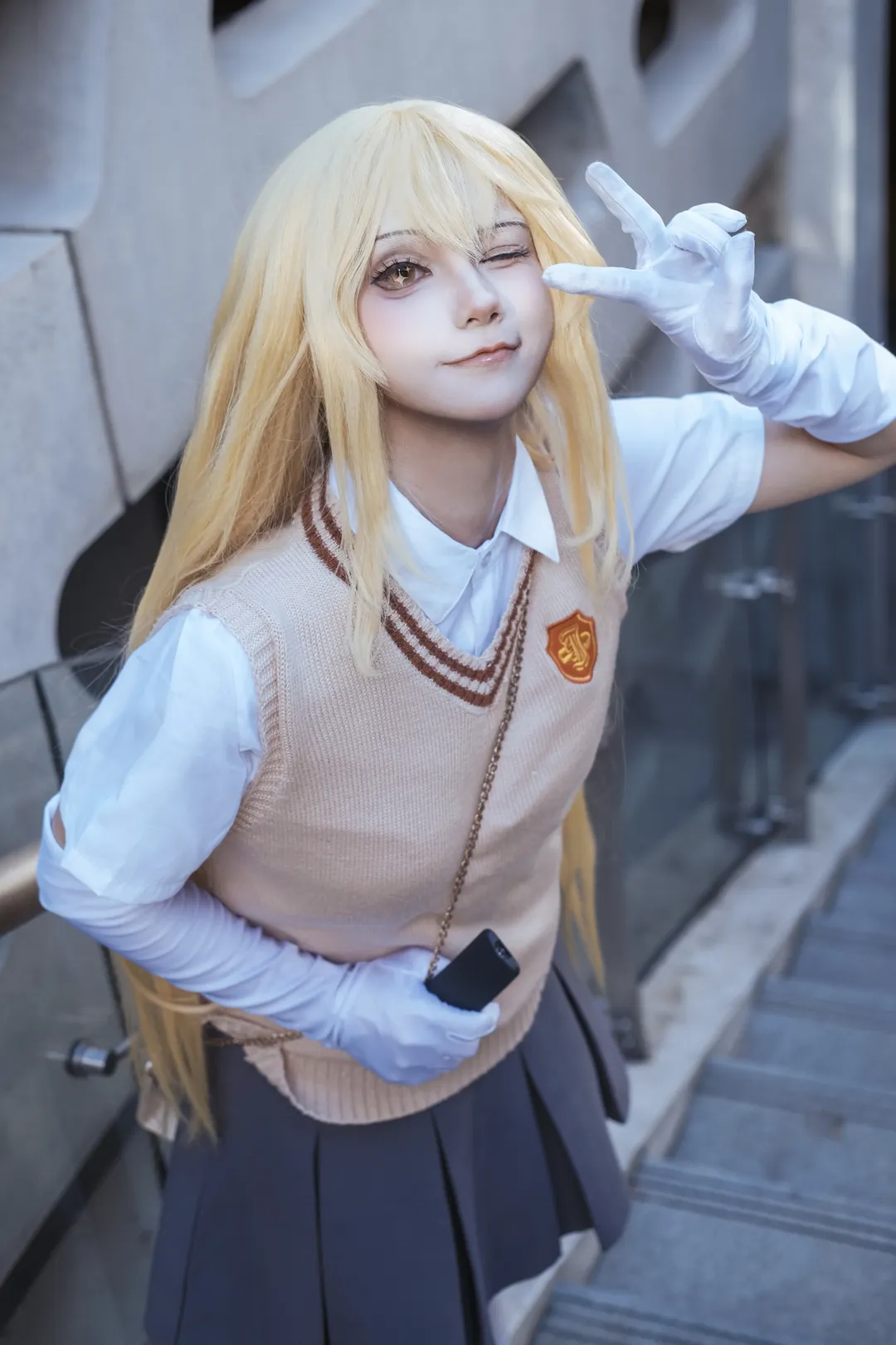 食蜂操祈cos, jk制服, cosplay摄影, 某科学的超电磁炮, 白色过膝袜 - 第6张