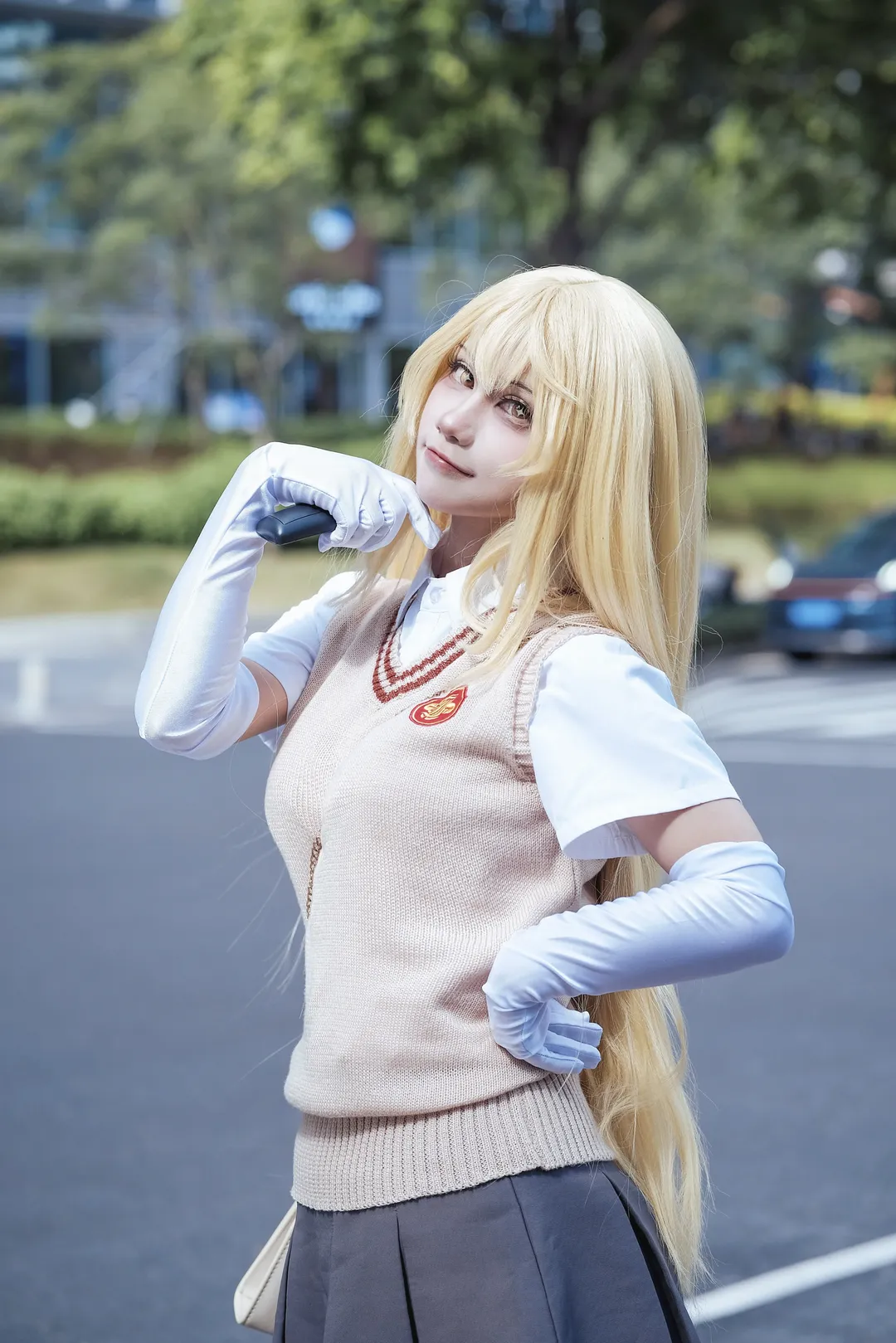 食蜂操祈cos, jk制服, cosplay摄影, 某科学的超电磁炮, 白色过膝袜 - 第8张