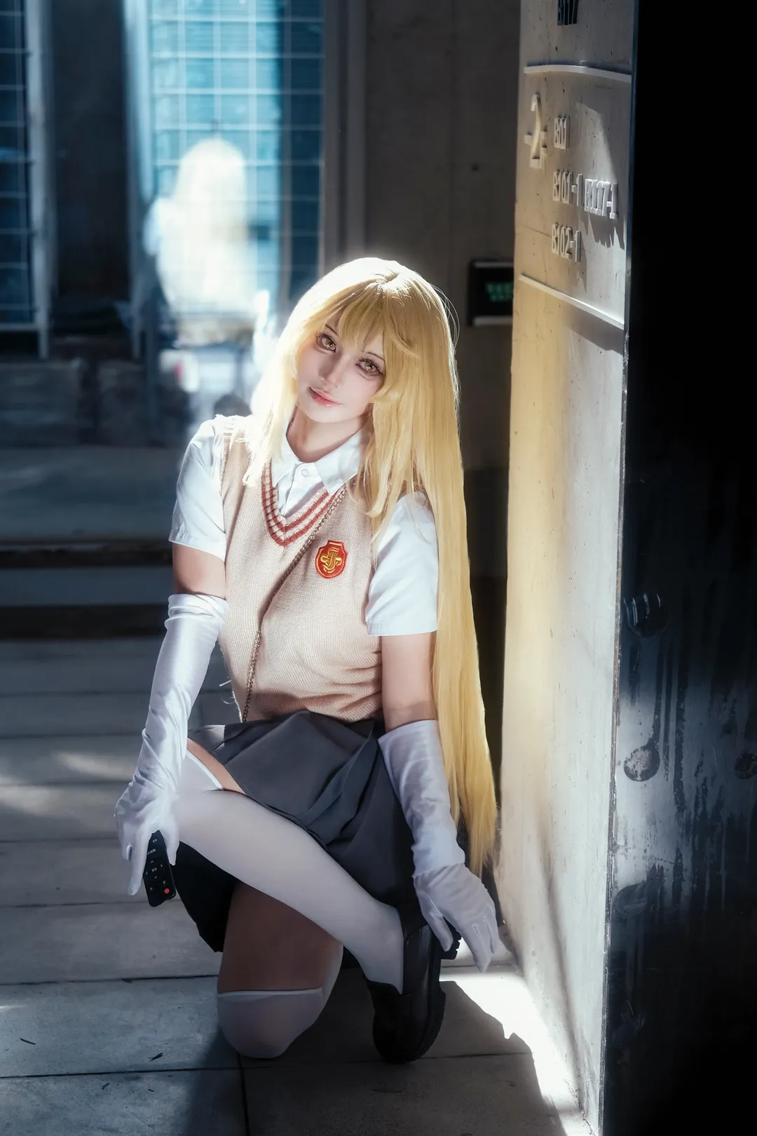 食蜂操祈cos, jk制服, cosplay摄影, 某科学的超电磁炮, 白色过膝袜 - 第9张