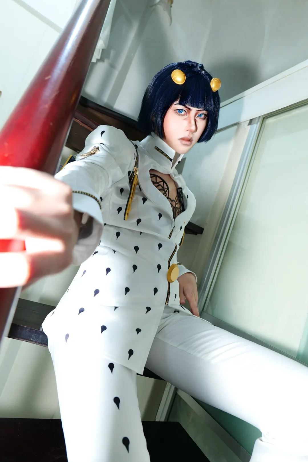 cosplay摄影, jojo的奇妙冒险, 布加拉提cos, 黄金之风cos, 替身使者
