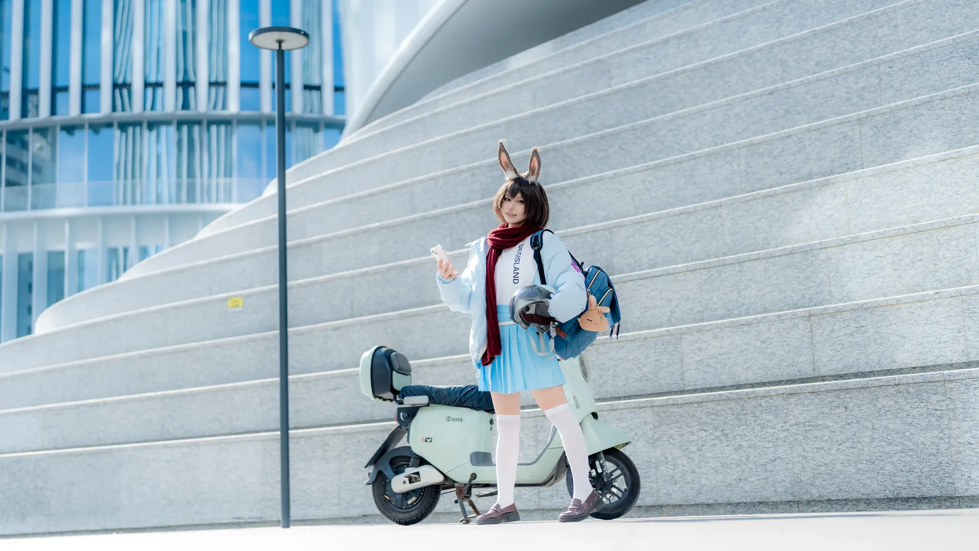 二次元撮影, アークナイツ, アーミヤ コスプレ, コスプレ日常, アーミヤ - 見習い宅配人 - 9枚目
