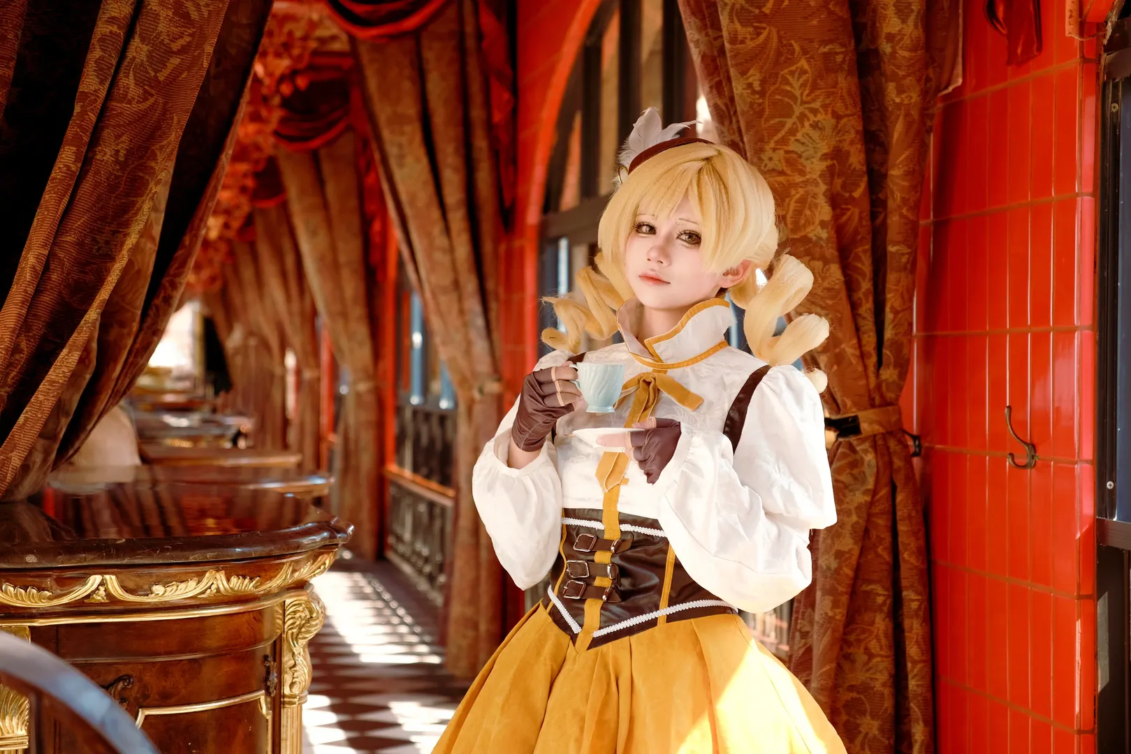 魔法少女小圆, 角色扮演摄影, 复古风穿搭, 巴麻美cos, 下午茶氛围 - 第3张
