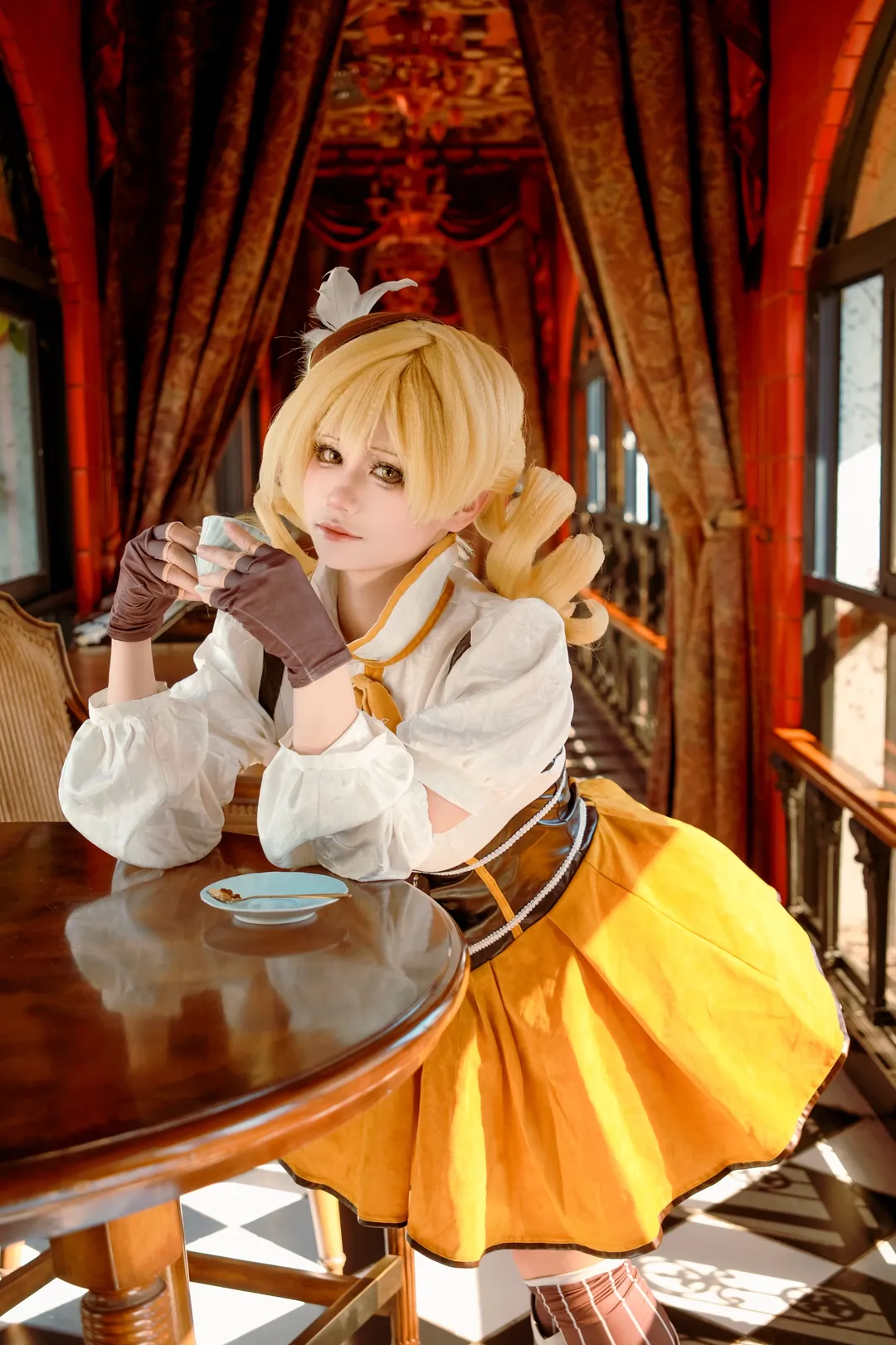 魔法少女小圆, 角色扮演摄影, 复古风穿搭, 巴麻美cos, 下午茶氛围 - 第5张