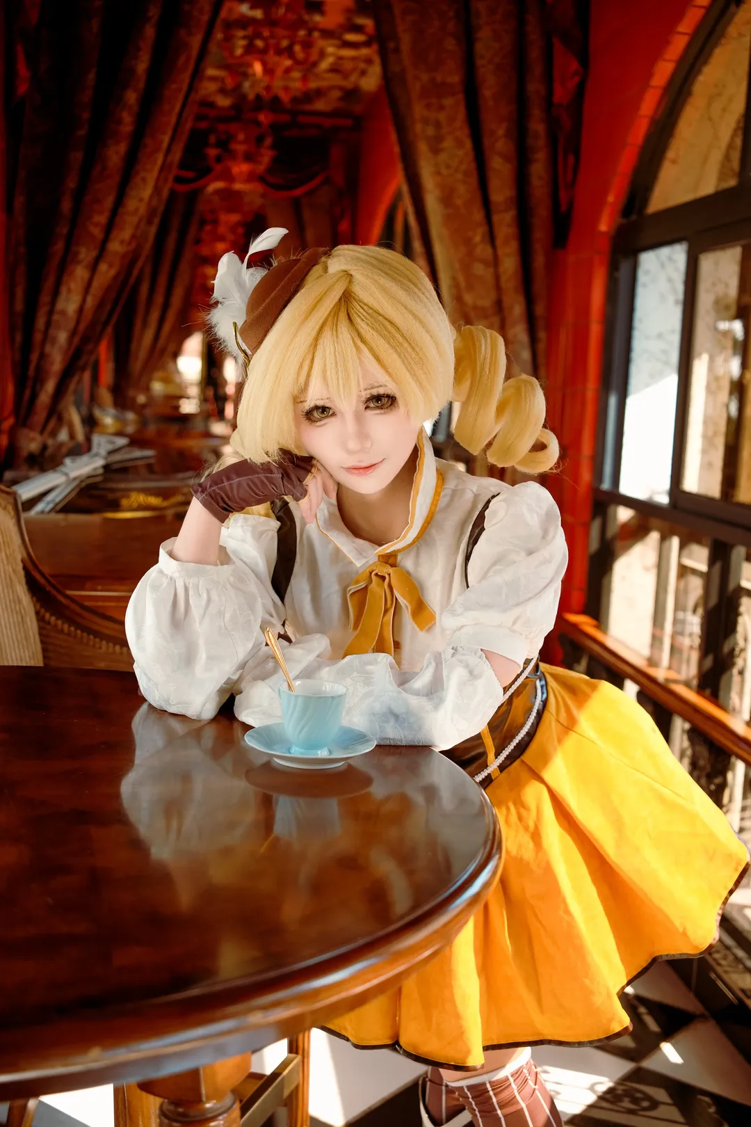 魔法少女小圆, 角色扮演摄影, 复古风穿搭, 巴麻美cos, 下午茶氛围 - 第6张