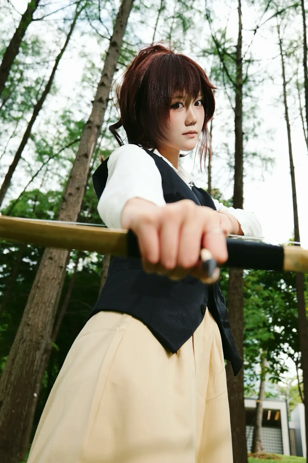 ロールプレイ, コスプレ, アウトドア撮影, 森の撮影, アーチャー・メイデン - 9枚目