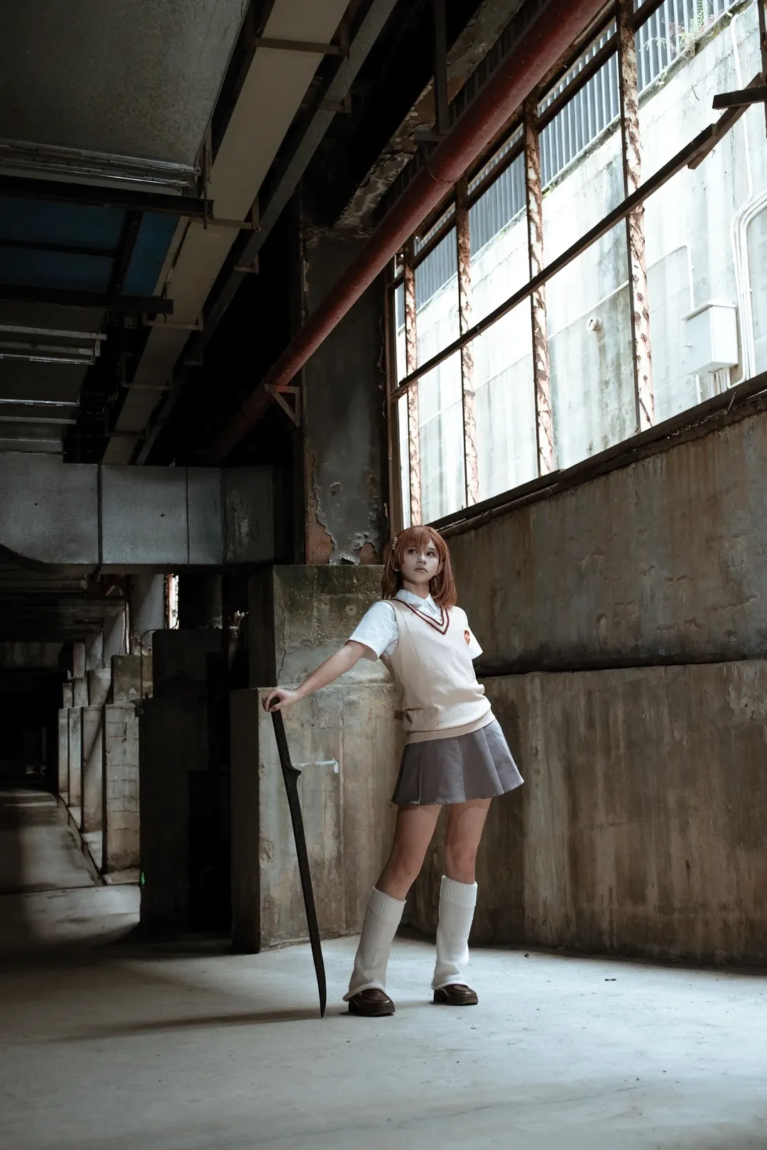cosplay, 某科学的超电磁炮, 御坂美琴cos, 闪电特效, 工业废墟摄影 - 第8张