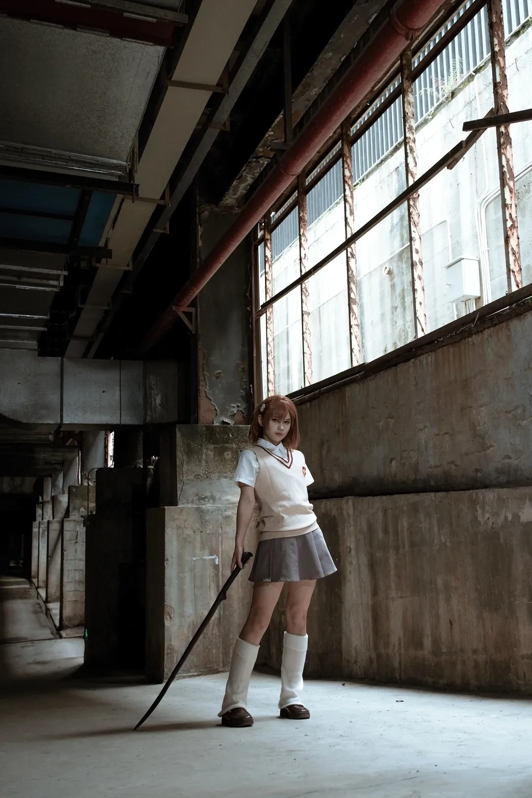 cosplay, 某科学的超电磁炮, 御坂美琴cos, 闪电特效, 工业废墟摄影 - 第9张