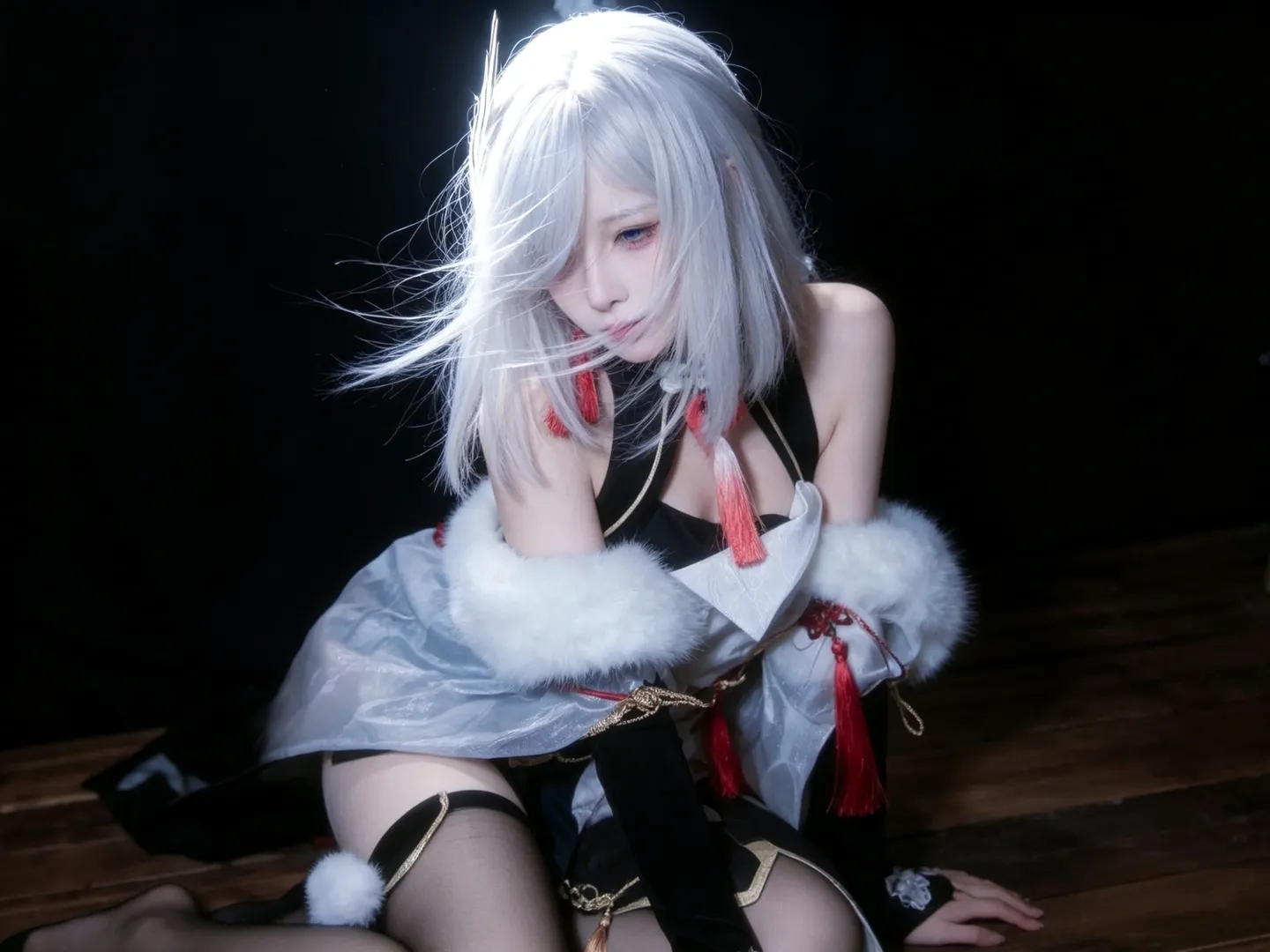 原神, 申鹤cos, cosplay摄影, 银发造型, 还原向cos
