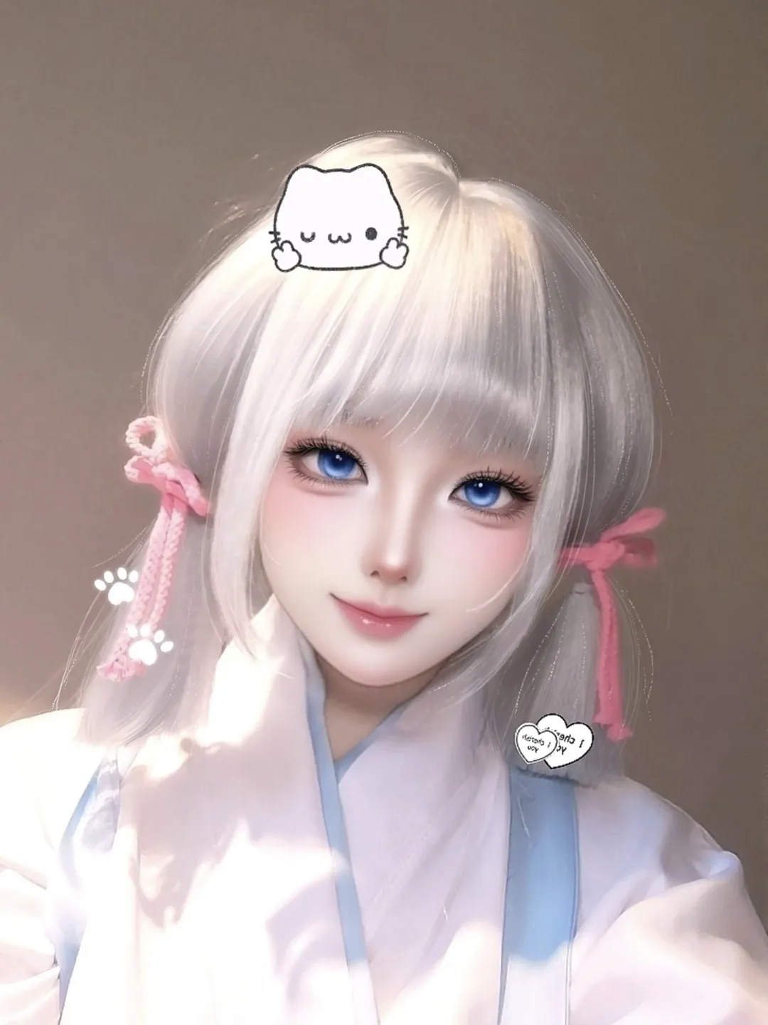 原神, 神裡綾華cos, 二次元cos, 劍道服cosplay, 銀髮藍瞳