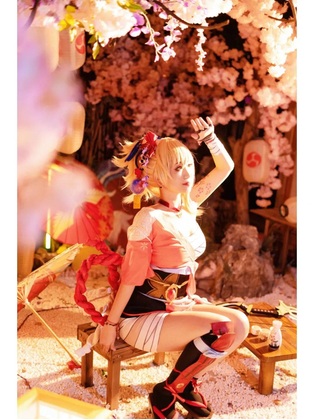 原神, 游戏角色还原, cosplay摄影, 和风cosplay, 宵宫cos - 第1张