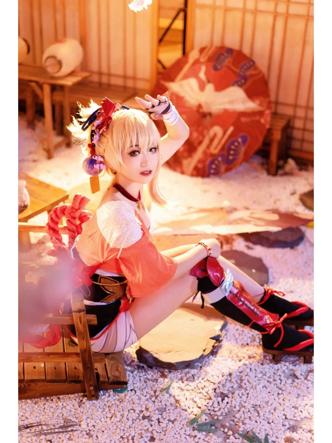 原神, 游戏角色还原, cosplay摄影, 和风cosplay, 宵宫cos - 第2张