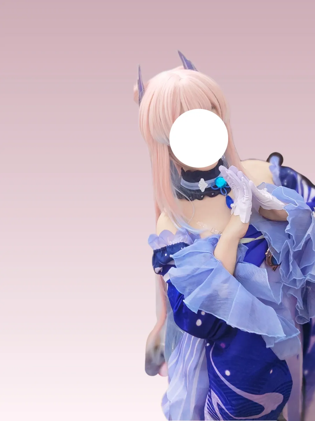 原神, 心海cos, cos试衣, 海洋风cosplay, 巫女套装 - 第3张