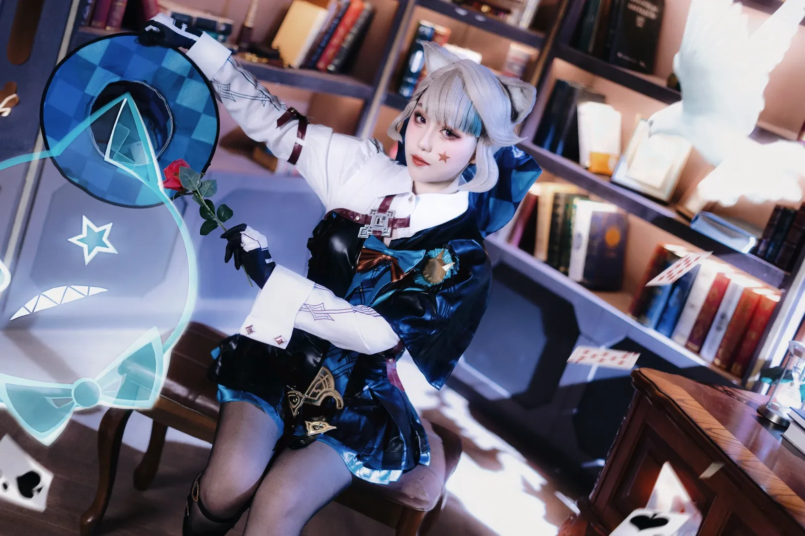 原神, リネット コスプレ, 猫娘, コスプレ撮影, マジシャン衣装 - 2枚目