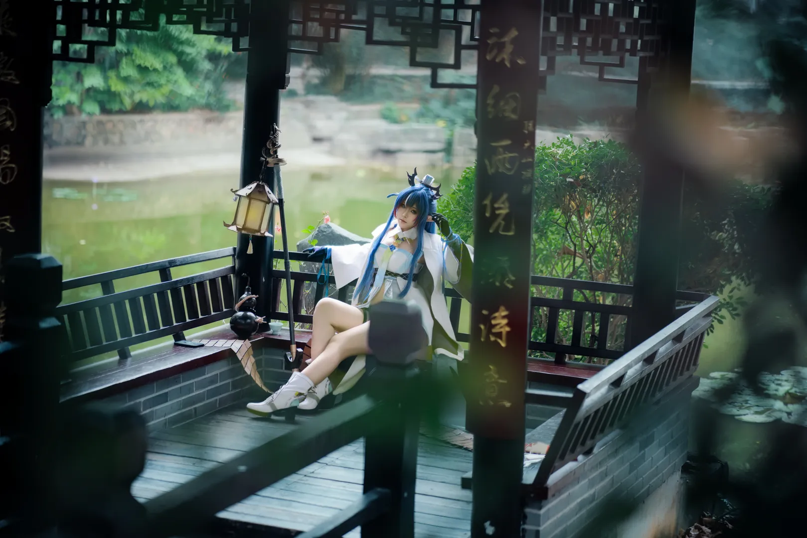 アークナイツ, 庭園撮影, 中華風コスプレ, アニメコスプレ, リィン コスプレ - 3枚目