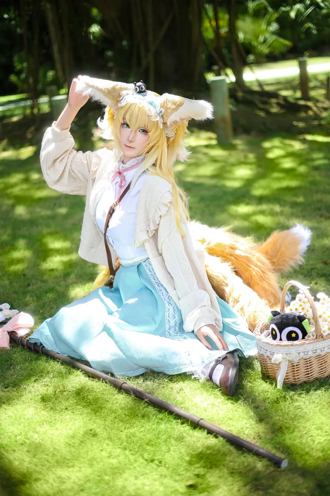 二次元摄影, 明日方舟, 户外cosplay, 铃兰cos, 兽耳少女 - 第1张