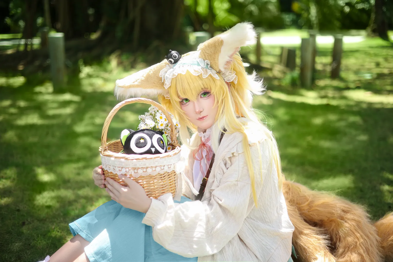 二次元摄影, 明日方舟, 户外cosplay, 铃兰cos, 兽耳少女 - 第2张