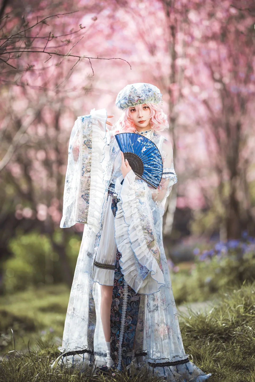 东方Project, 西行寺幽幽子cos, cosplay摄影, 索尼A7R5, 樱花人像 - 第2张
