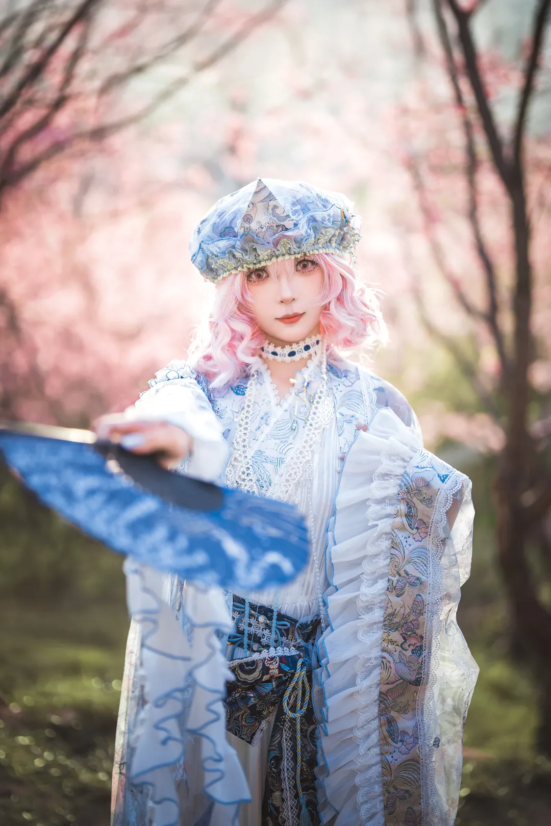 东方Project, 西行寺幽幽子cos, cosplay摄影, 索尼A7R5, 樱花人像