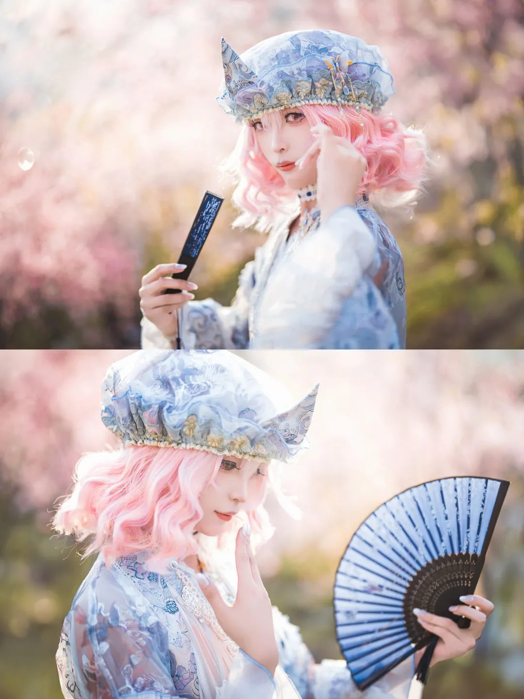 东方Project, 西行寺幽幽子cos, cosplay摄影, 索尼A7R5, 樱花人像 - 第5张