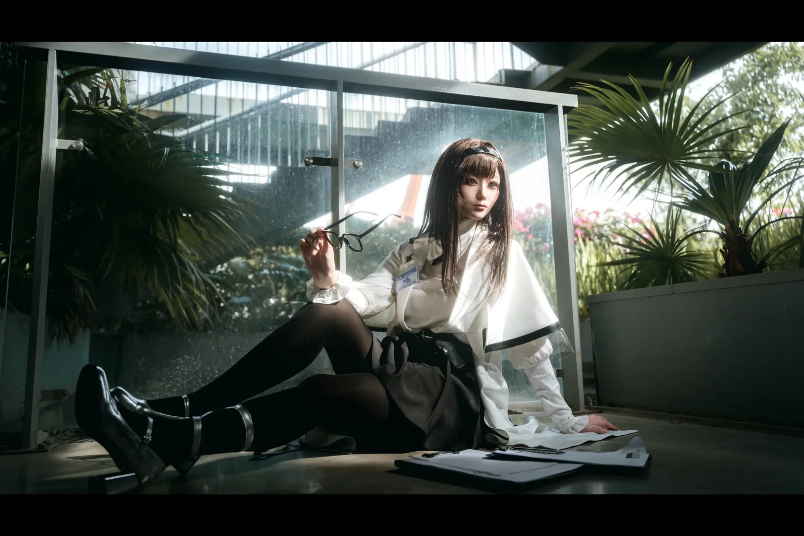 明日方舟, cosplay正片, 普瑞赛斯cos, 绿之丘摄影, 赛博女鬼 - 第4张