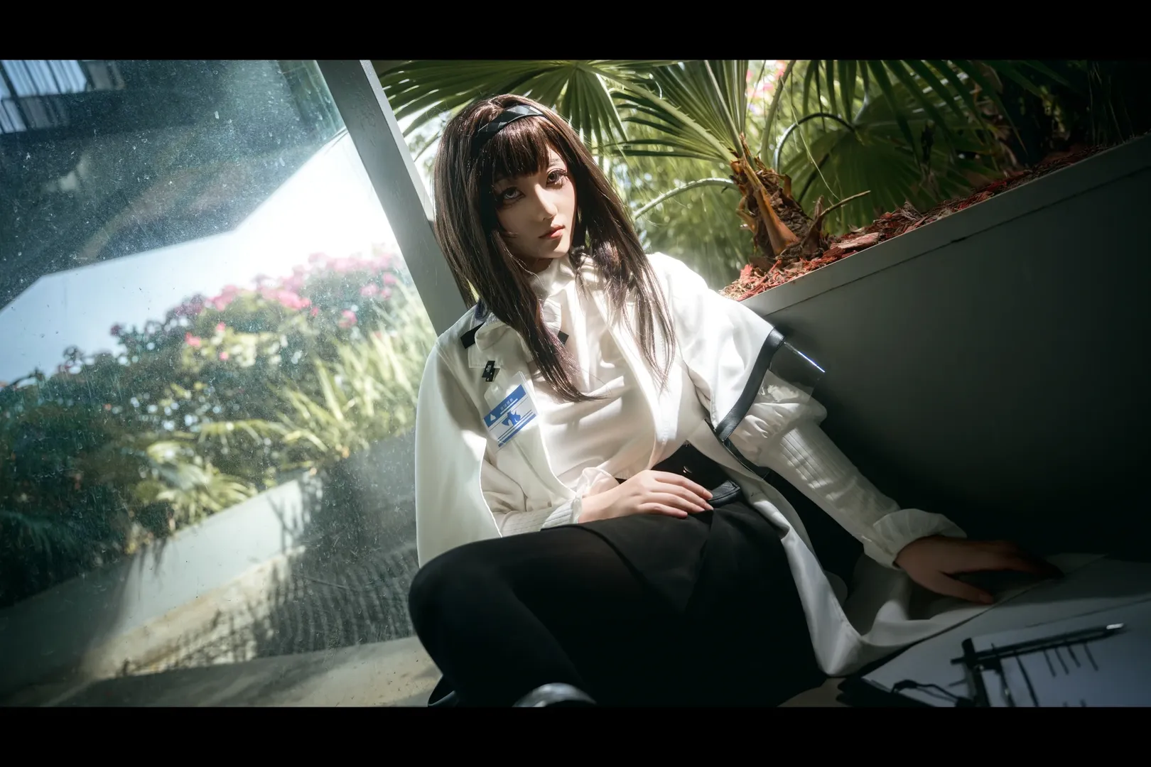 明日方舟, cosplay正片, 普瑞赛斯cos, 绿之丘摄影, 赛博女鬼 - 第6张