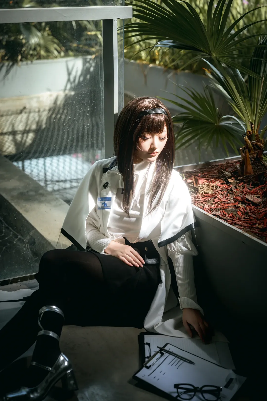 明日方舟, cosplay正片, 普瑞赛斯cos, 绿之丘摄影, 赛博女鬼 - 第7张