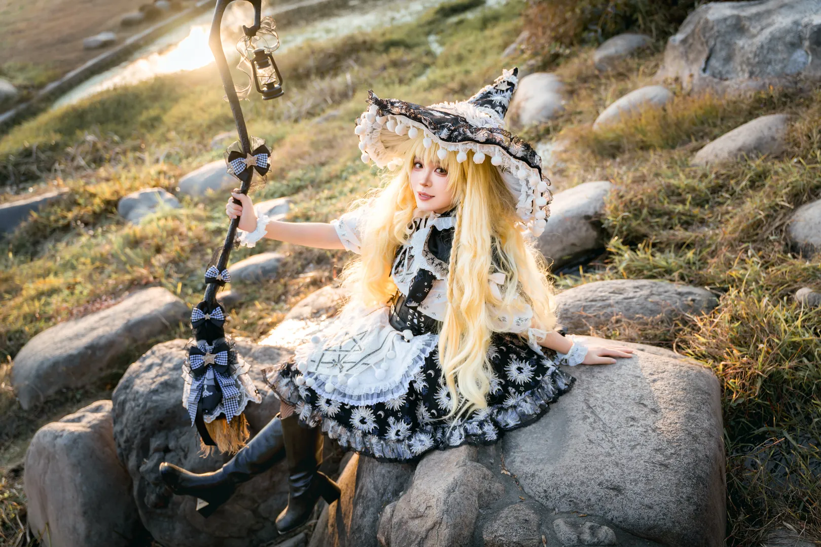 東方Project, 霧雨魔理沙 コスプレ, コスプレ撮影, 秋の森系屋外撮影, 小さな魔女のドレス - 3枚目