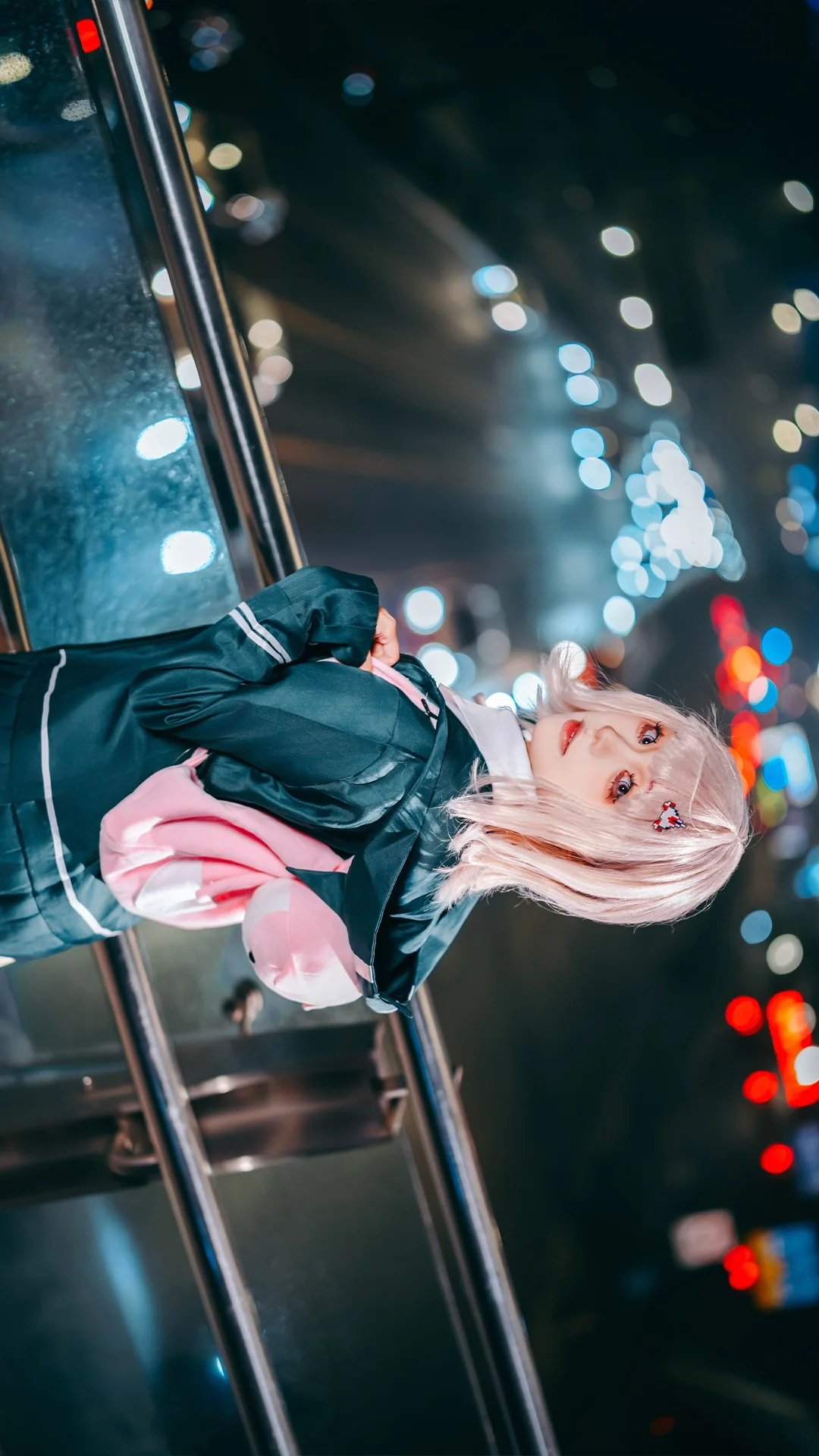 夜景ポートレート, コスプレ撮影, アニメコスプレ, 七海千秋 コスプレ, スーパーダンガンロンパ2 - 4枚目