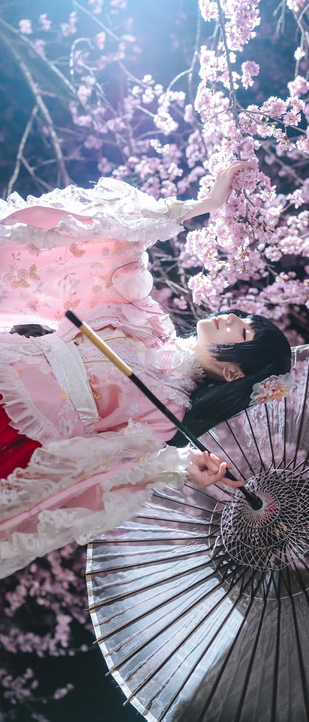 东方Project, 二次元cos, 车万, 夜樱摄影, 蓬莱山辉夜cos - 第2张