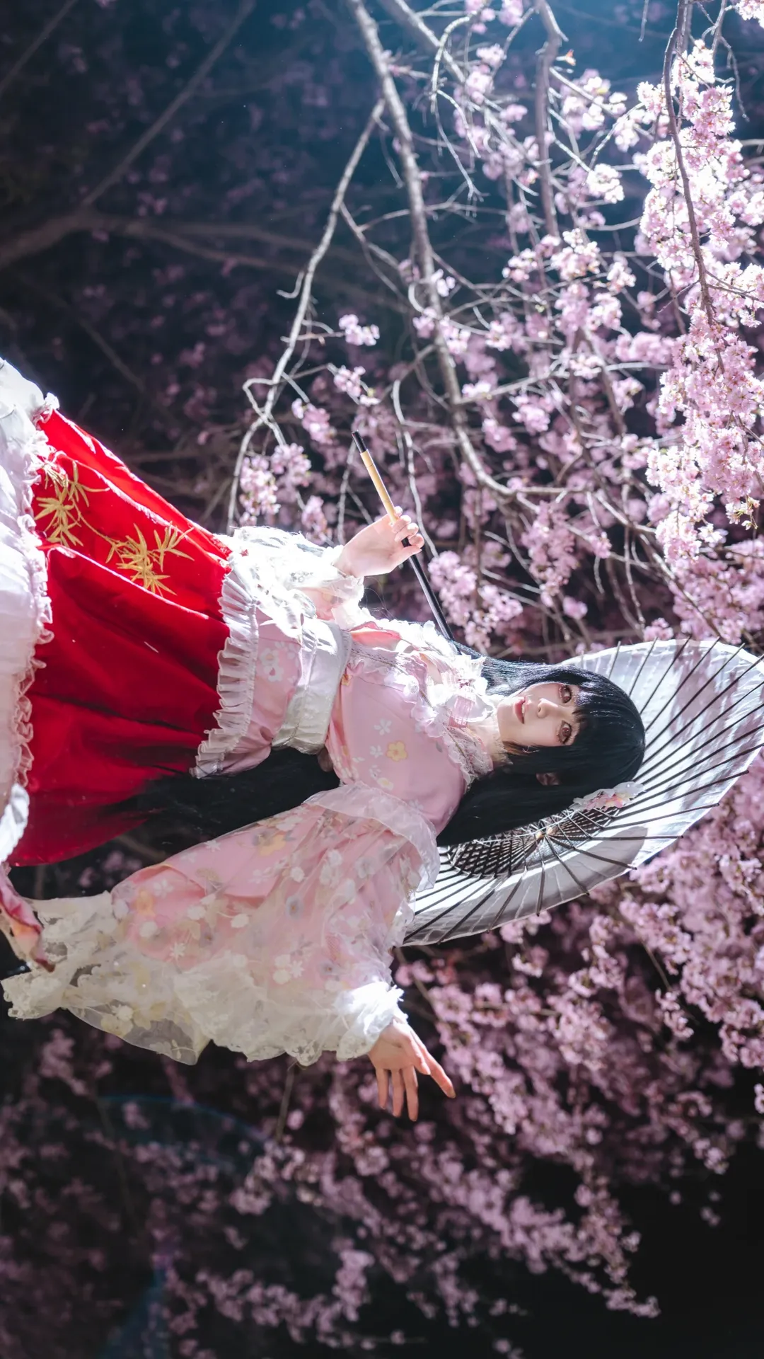 东方Project, 二次元cos, 车万, 夜樱摄影, 蓬莱山辉夜cos - 第4张