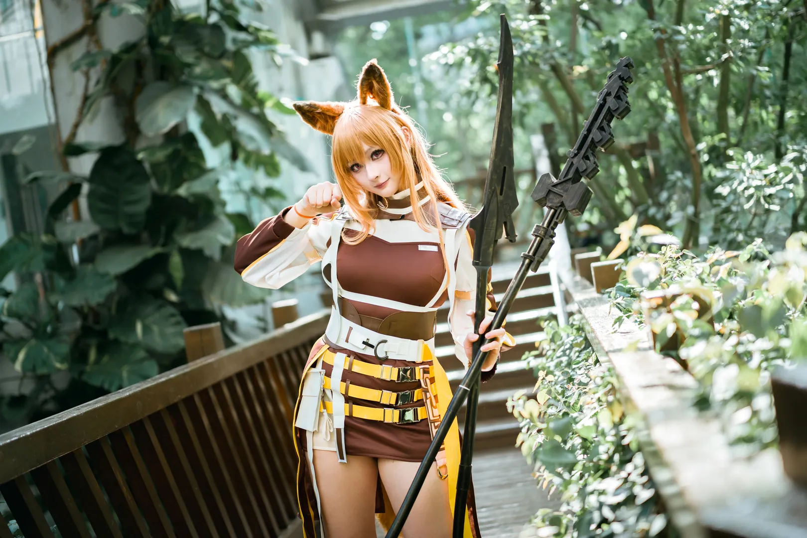 明日方舟, 刻俄柏cos, 武器道具, 兽耳娘cos, 丛林外景 - 第2张