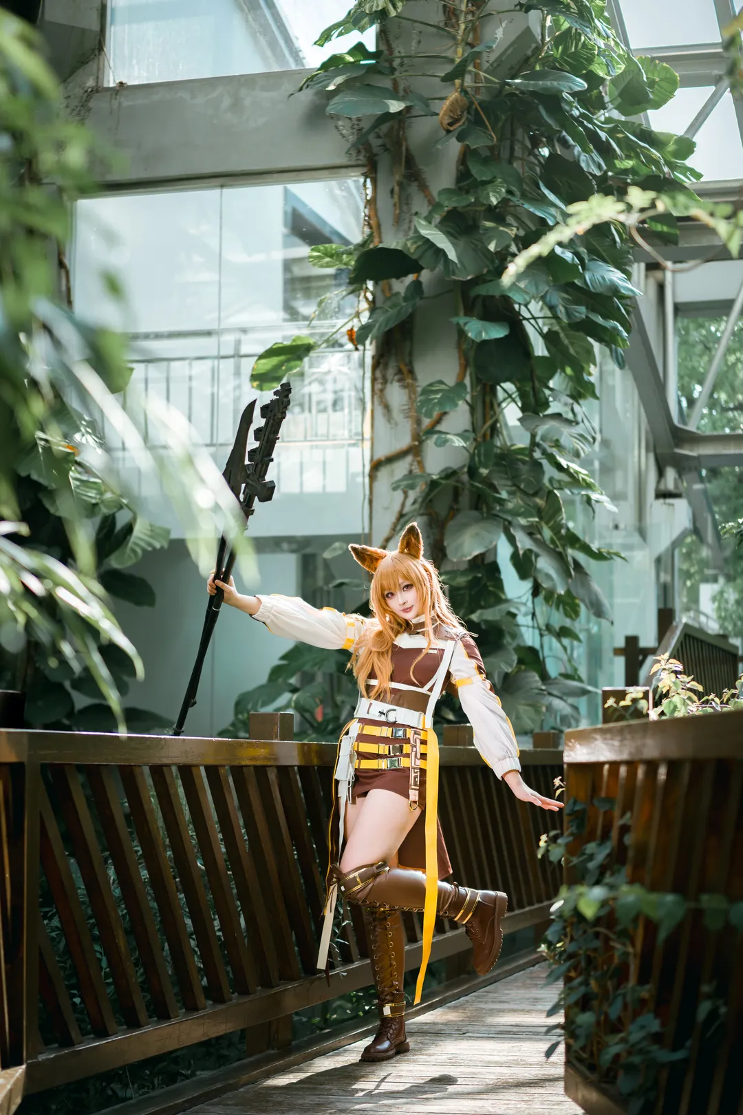 明日方舟, 刻俄柏cos, 武器道具, 兽耳娘cos, 丛林外景 - 第5张