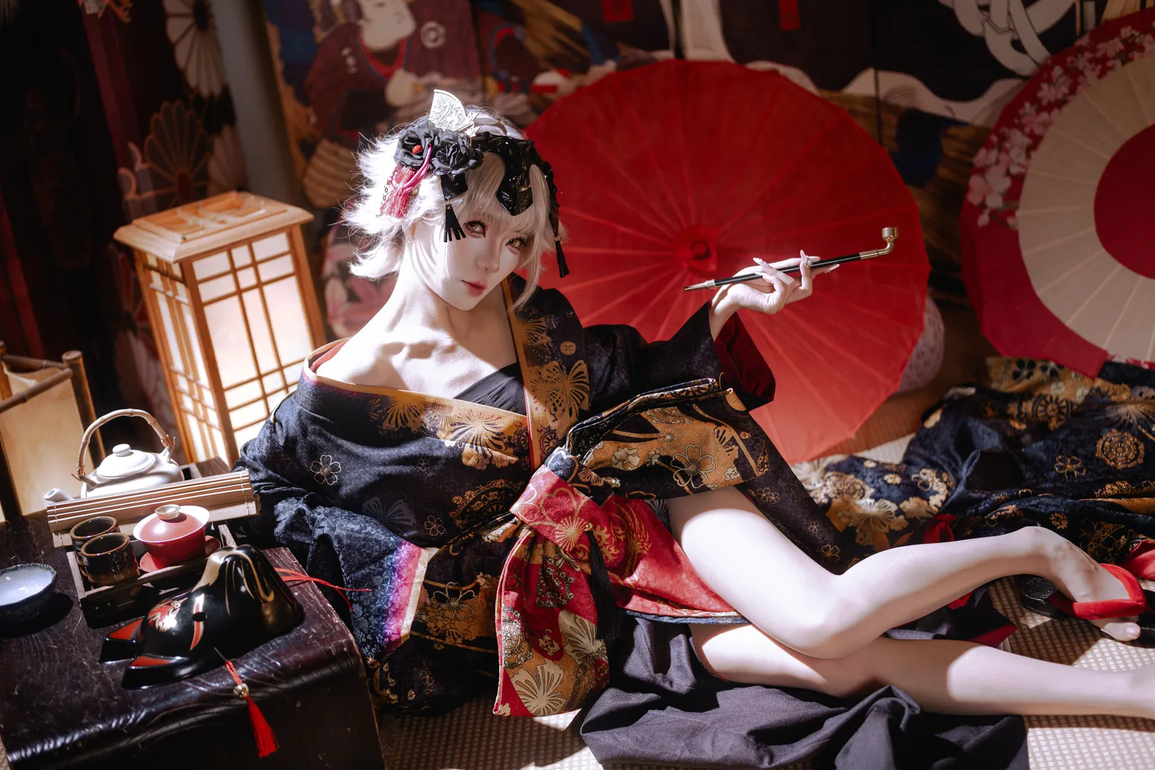 二次元摄影, 和风cos, FGO, 黑贞德cos, 花魁造型 - 第10张
