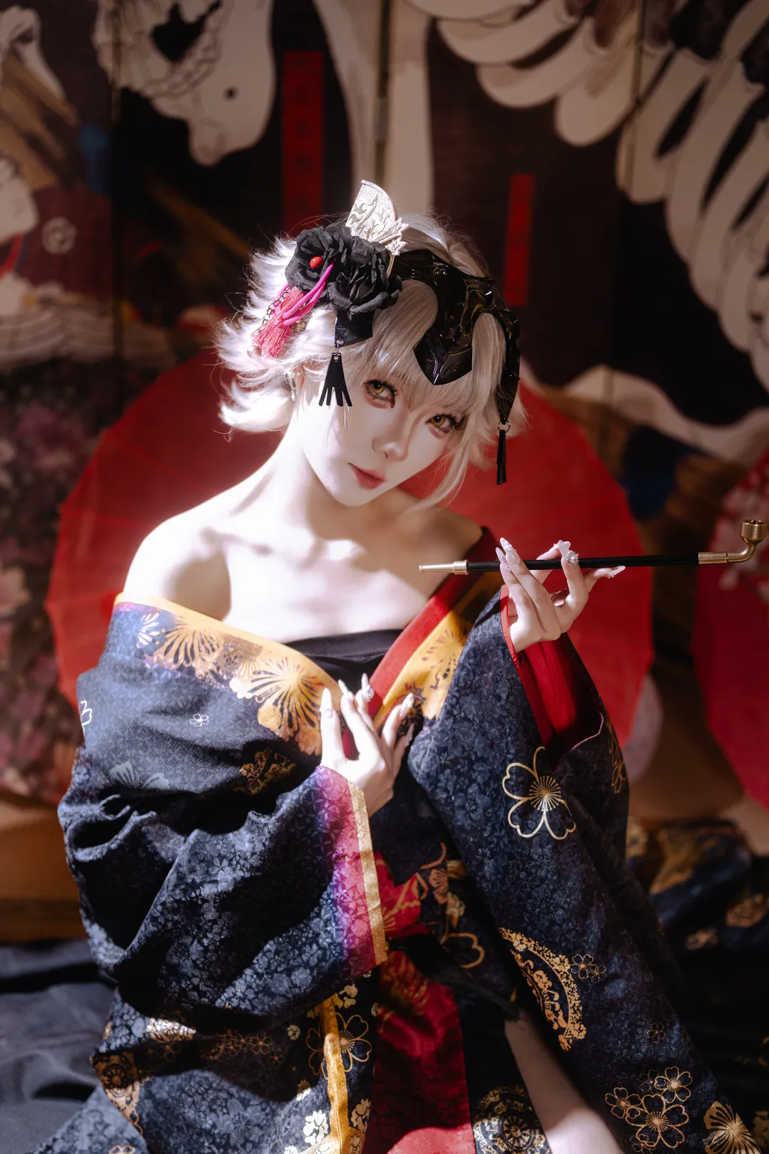 二次元摄影, 和风cos, FGO, 黑贞德cos, 花魁造型 - 第2张