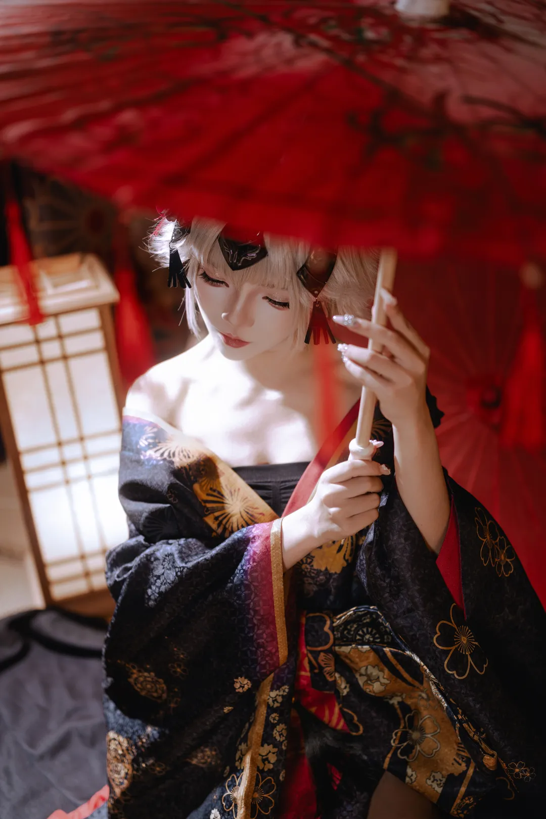 二次元摄影, 和风cos, FGO, 黑贞德cos, 花魁造型 - 第3张