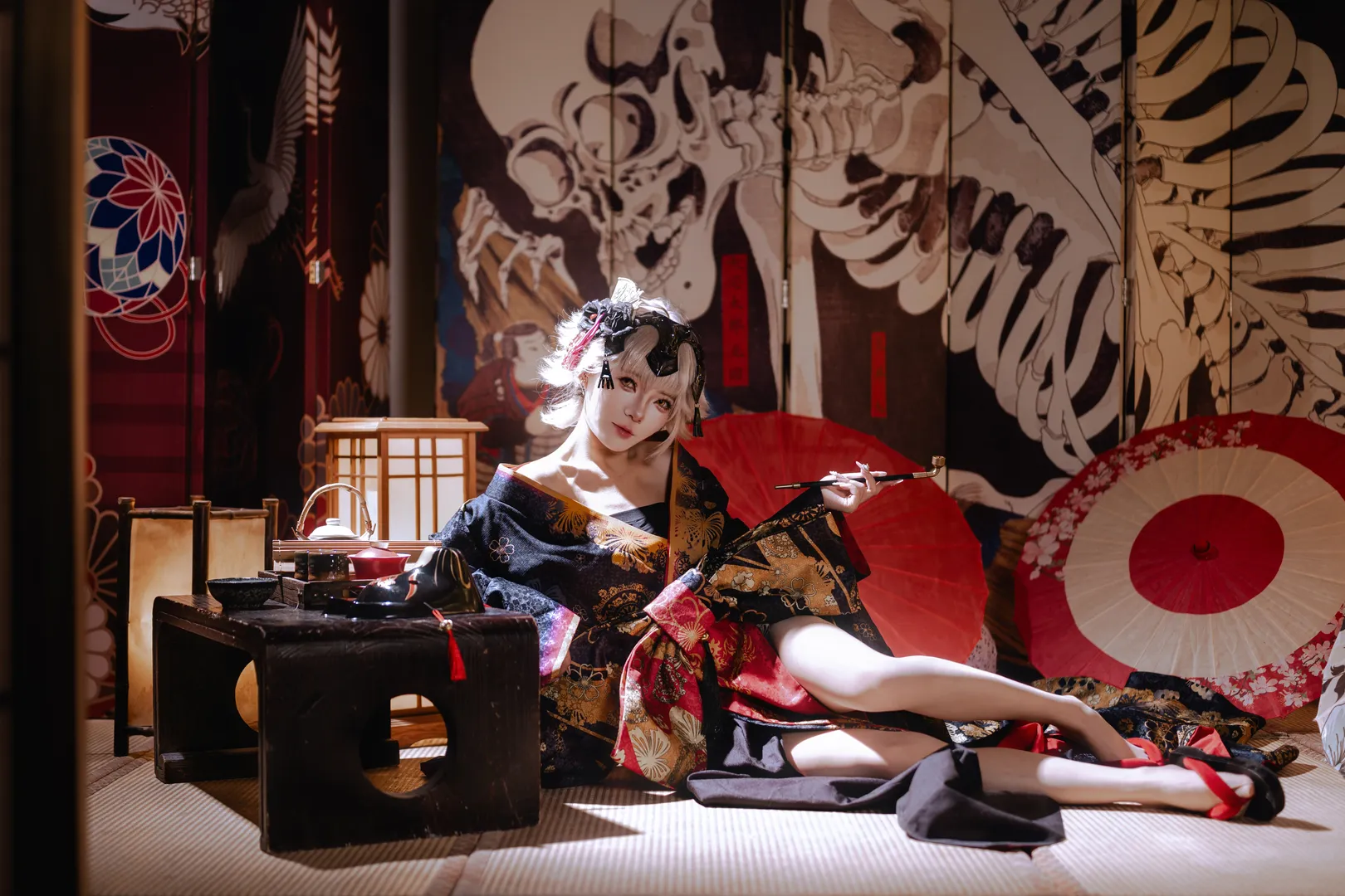 二次元摄影, 和风cos, FGO, 黑贞德cos, 花魁造型 - 第8张