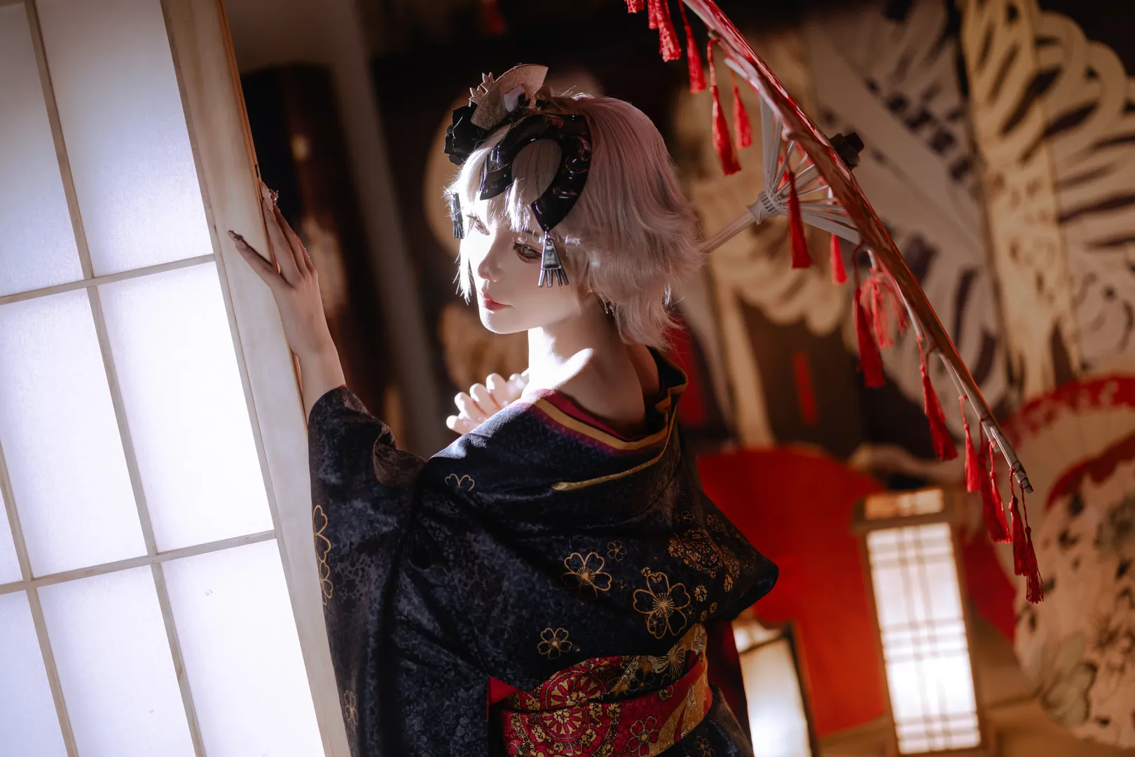 二次元摄影, 和风cos, FGO, 黑贞德cos, 花魁造型 - 第9张