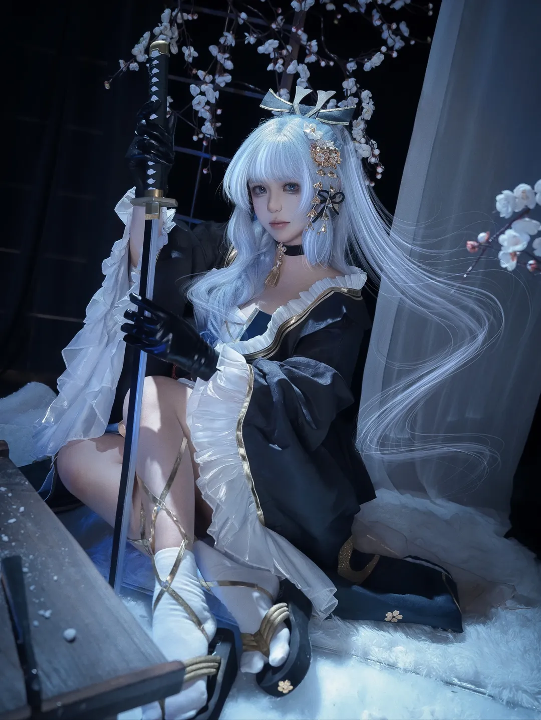 原神, 神里绫华cos, 二次元cos, 和风少女, 摄影返图 - 第1张