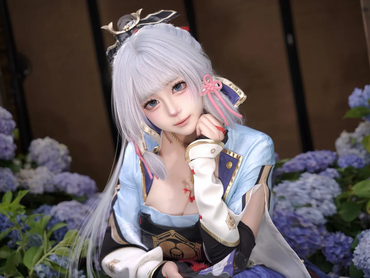 原神, ロケーション撮影, 二次元コスプレ, 神里綾華 コスプレ, メイク・スタイリングの紹介