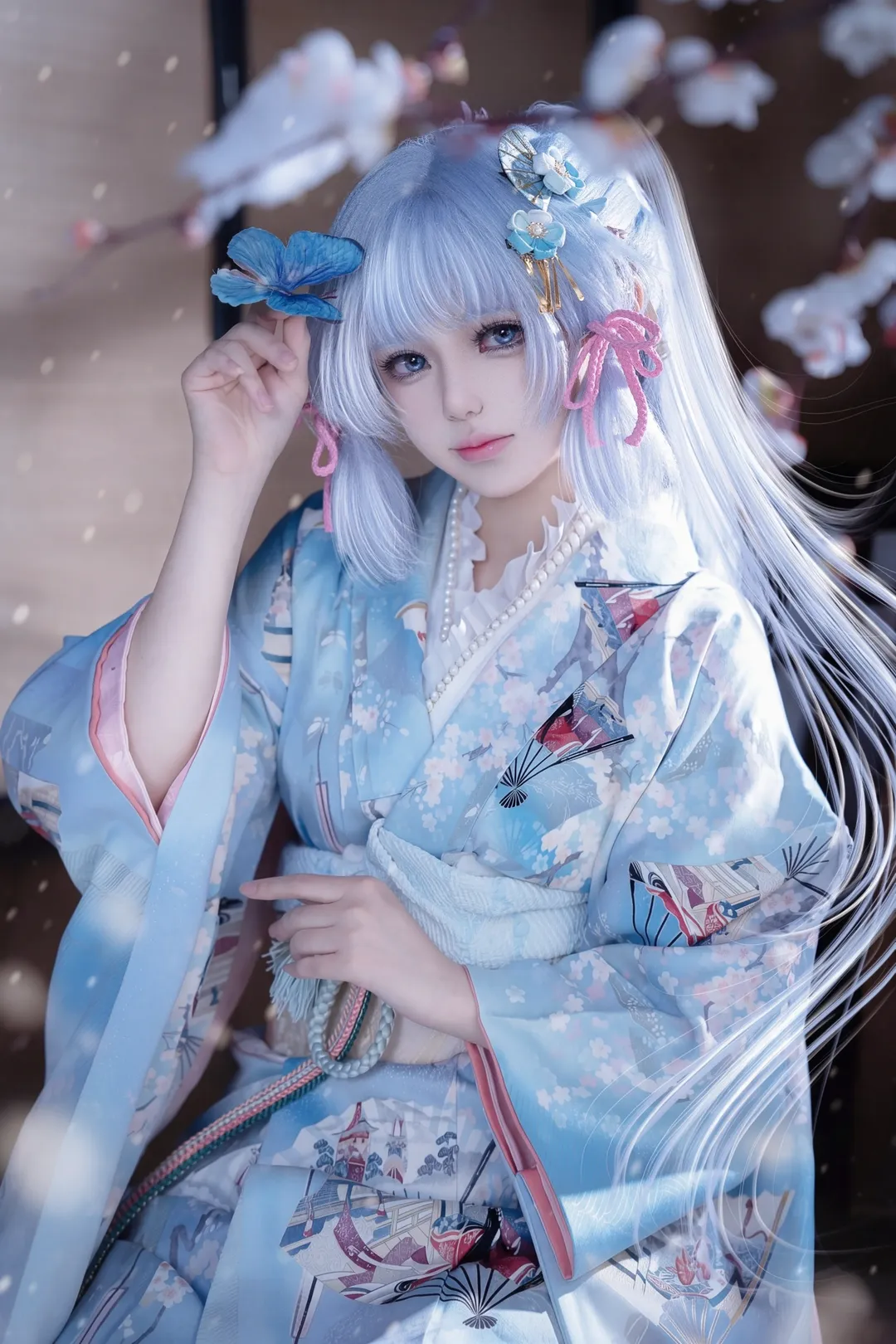 原神, 神裡綾華cos, 二次元日常, 雪景寫真, 和服cosplay